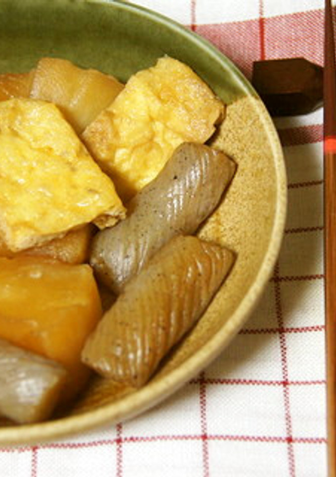 丸大根、蒟蒻、油揚げの炊いたん-レシピのメイン写真