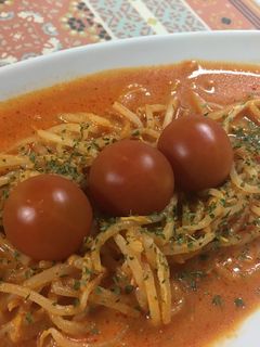 もやしでダイエット?トマトスープパスタ風-レシピのメイン写真