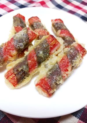 お弁当にも♪かにかま磯辺天ぷら♥-レシピのメイン写真
