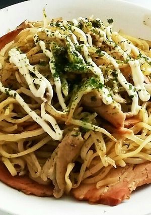 ラーメンの余りスープで作る豚骨焼きそば-レシピのメイン写真