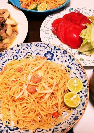 かぼすたっぷり明太子パスタ-レシピのメイン写真