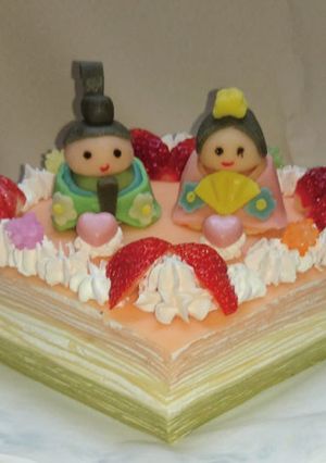 ひし餅みたいなミルクレープ-レシピのメイン写真