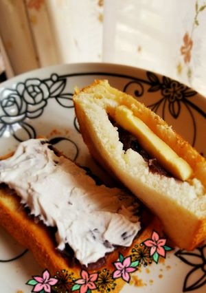 つぶ餡&生クリーム♥つぶ餡バタートースト-レシピのメイン写真