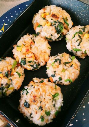 ケチャップ風味の焼おにぎり(こどもご飯)-レシピのメイン写真
