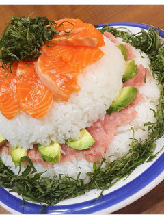 サーモンとねぎとろの寿司ケーキ-レシピのメイン写真