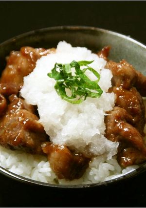 大根おろしでさっぱり！中おち牛カルビ丼-レシピのメイン写真