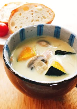 簡単朝食＊甘酒でミルキー♡かぼちゃスープ-レシピのメイン写真