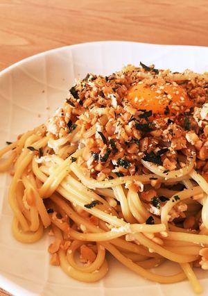 ちゃんぽん麺で納豆パスタ風-レシピのメイン写真