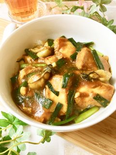 超簡単!牡蠣と厚揚げの中華風カレー丼-レシピのメイン写真