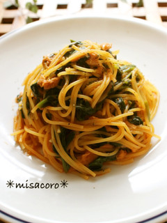 m簡単!ほうれん草とツナのトマトパスタ-レシピのメイン写真