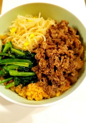 キムチ鍋の残り汁でビビンバ風ご飯☆-レシピのメイン写真