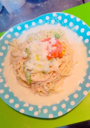 簡単！ほんだしクリームパスタ✩*॰-レシピのメイン写真