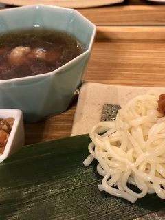 鴨だし 納豆梅つけ麺うどん-レシピのメイン写真