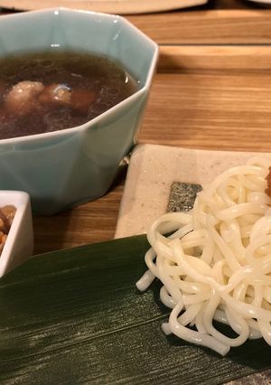 鴨だし　納豆梅つけ麺うどん-レシピのメイン写真