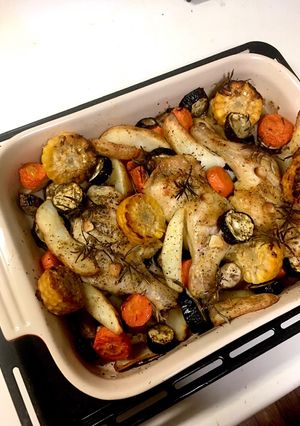 早技!ローストチキン 豪華オーブン焼き-レシピのメイン写真