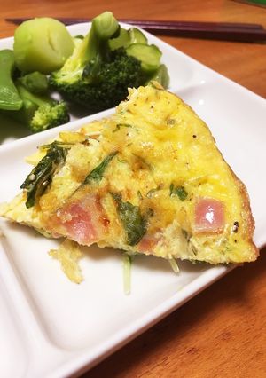 水菜ベーコンとチーズのオムレツ◯-レシピのメイン写真