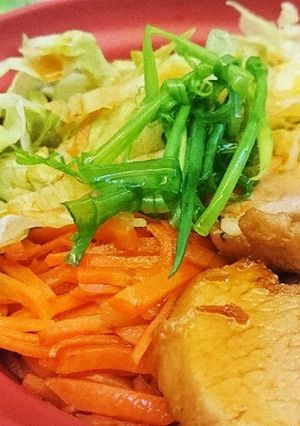 時短美味〜〜チャーシューと野菜どんぶり♪-レシピのメイン写真