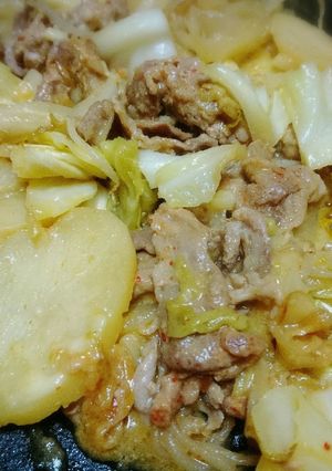 豚肉とキャベツのちゃんちゃん焼き-レシピのメイン写真