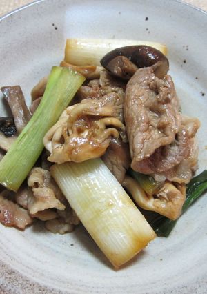 タモギタケと豚肉の煮物-レシピのメイン写真