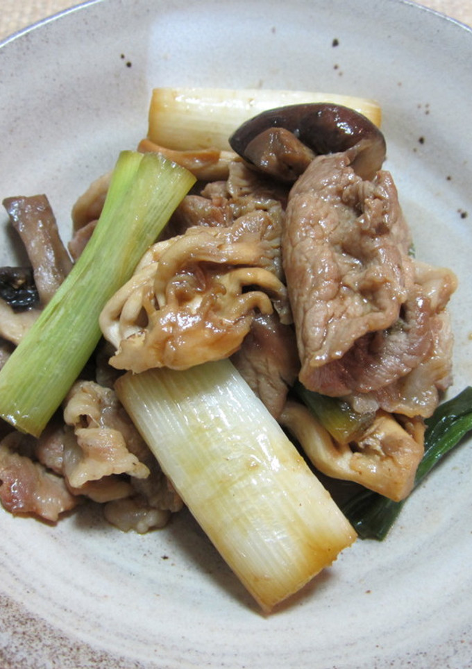 タモギタケと豚肉の煮物-レシピのメイン写真