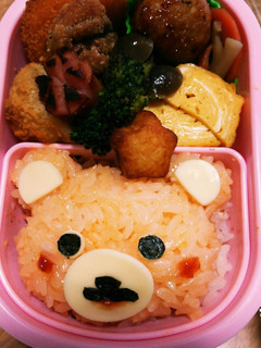 今日のキャラ弁2/20(くまちゃんごはん-レシピのメイン写真