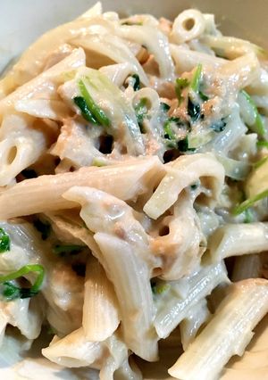 ペンネサラダ ツナと玉ねぎと豆苗-レシピのメイン写真