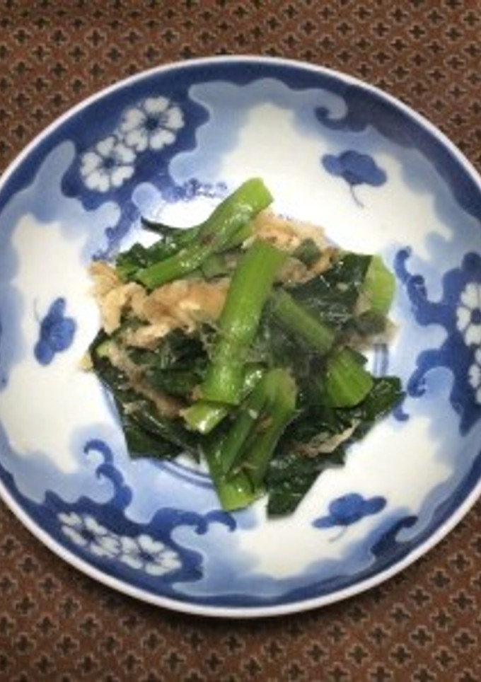 小松菜と油揚げのおひたしわさび風味-レシピのメイン写真