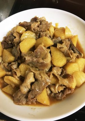 長芋と豚肉の炒め物-レシピのメイン写真