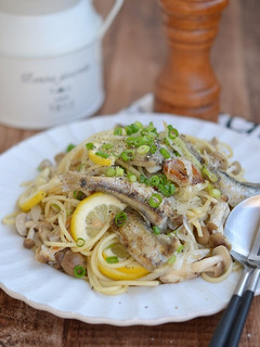ししゃもとレモンのネギ塩パスタ-レシピのメイン写真