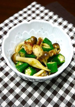 簡単副菜！鶏とオクラの柚子胡椒炒め-レシピのメイン写真