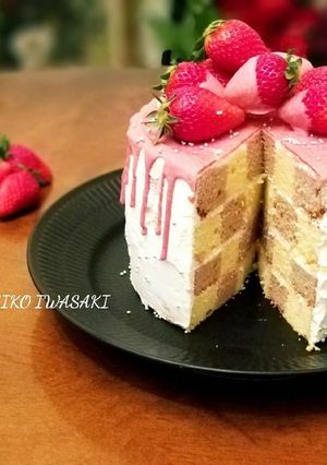 綺麗になれちゃう『苺のチェック柄ケーキ』-レシピのメイン写真