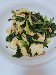 イカとほうれん草のバター炒め-レシピのメイン写真