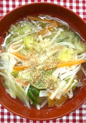 朝ごはんに！野菜のコンソメとろみスープ-レシピのメイン写真