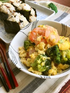 海老とブロッコリーのふんわり中華卵炒め-レシピのメイン写真