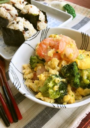 海老とブロッコリーのふんわり中華卵炒め-レシピのメイン写真