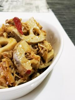 皮付レンコンと豚えのきの中華炒め-レシピのメイン写真