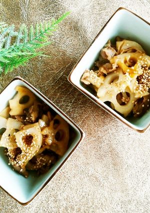蓮根と豚肉の簡単ソテー-レシピのメイン写真