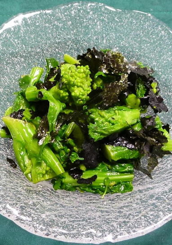 菜花と焼海苔のわさび風味和え-レシピのメイン写真