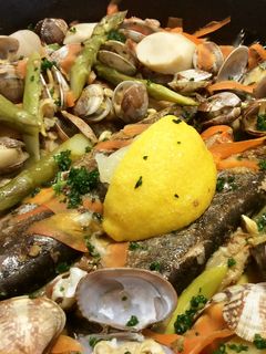アサリと秋刀魚のアクアパッツァ-レシピのメイン写真