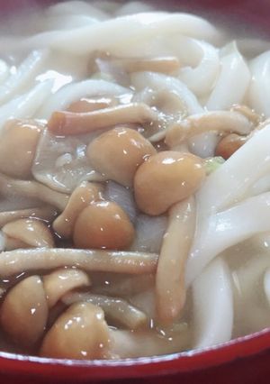 簡単なめこうどん-レシピのメイン写真