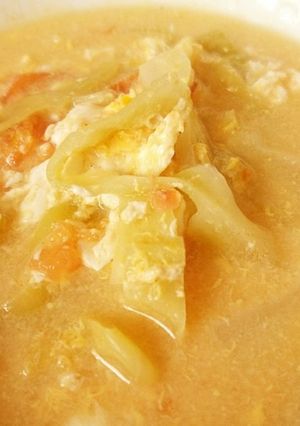 キャベツとトマトの酸辣湯風スープ-レシピのメイン写真