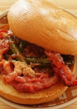 コストコベーグル☆ピリ辛焼肉バーガー-レシピのメイン写真