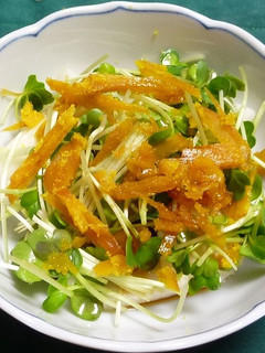 長芋とかいわれ菜とからすみの小鉢-レシピのメイン写真