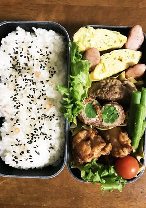アスパラ巻きのお弁当-レシピのメイン写真