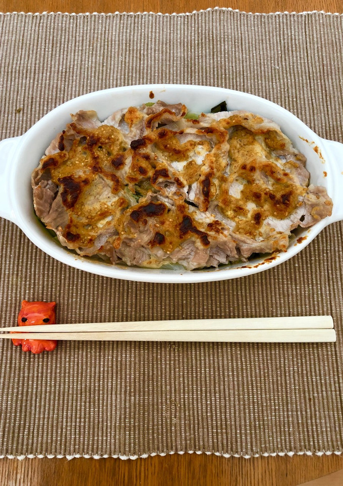 豚肉とカブとネギのごま味噌マヨ重ね-レシピのメイン写真