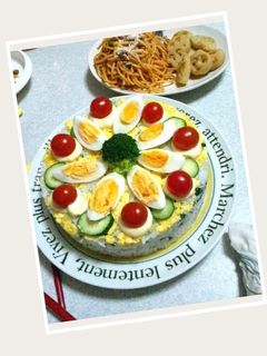 ⭐ひな祭り⭐簡単!ちらし寿司風ケーキ!-レシピのメイン写真
