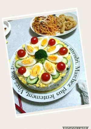 ⭐ひな祭り⭐簡単！ちらし寿司風ケーキ！-レシピのメイン写真