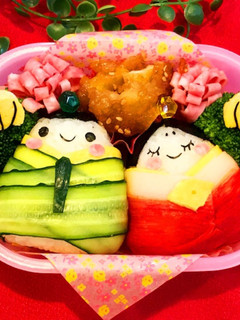 キャラ弁♡ひなまつりお雛様とお内裏様-レシピのメイン写真