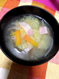 細切り野菜とベーコンのスープ♪-レシピのメイン写真