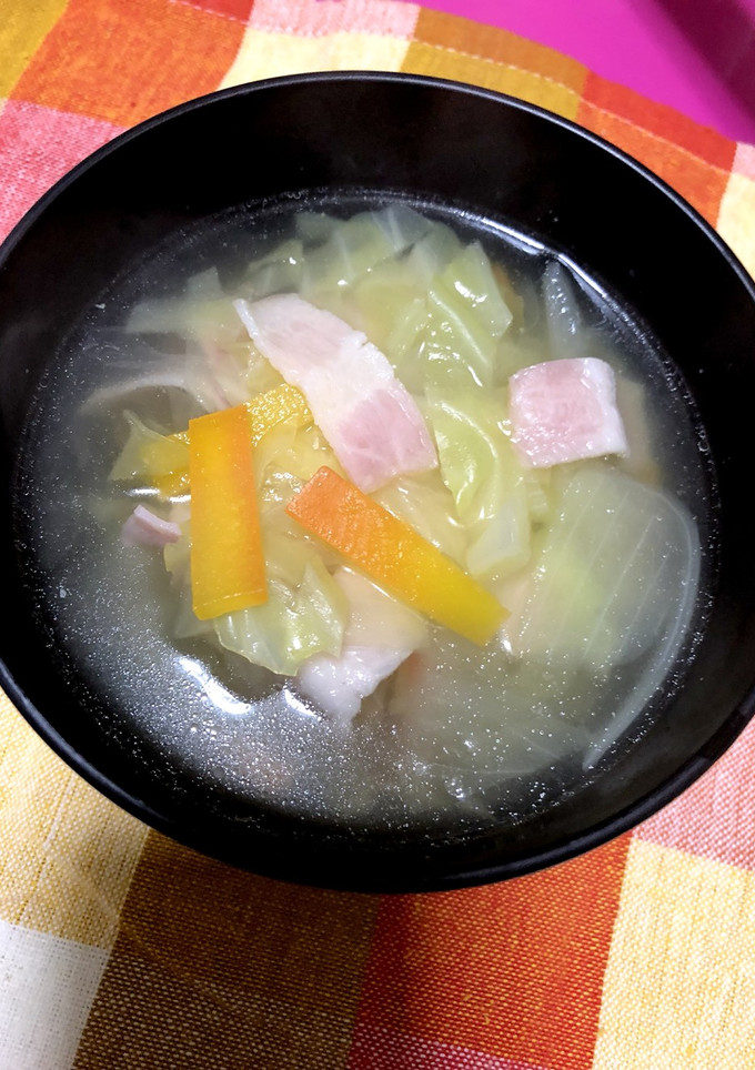 細切り野菜とベーコンのスープ♪-レシピのメイン写真